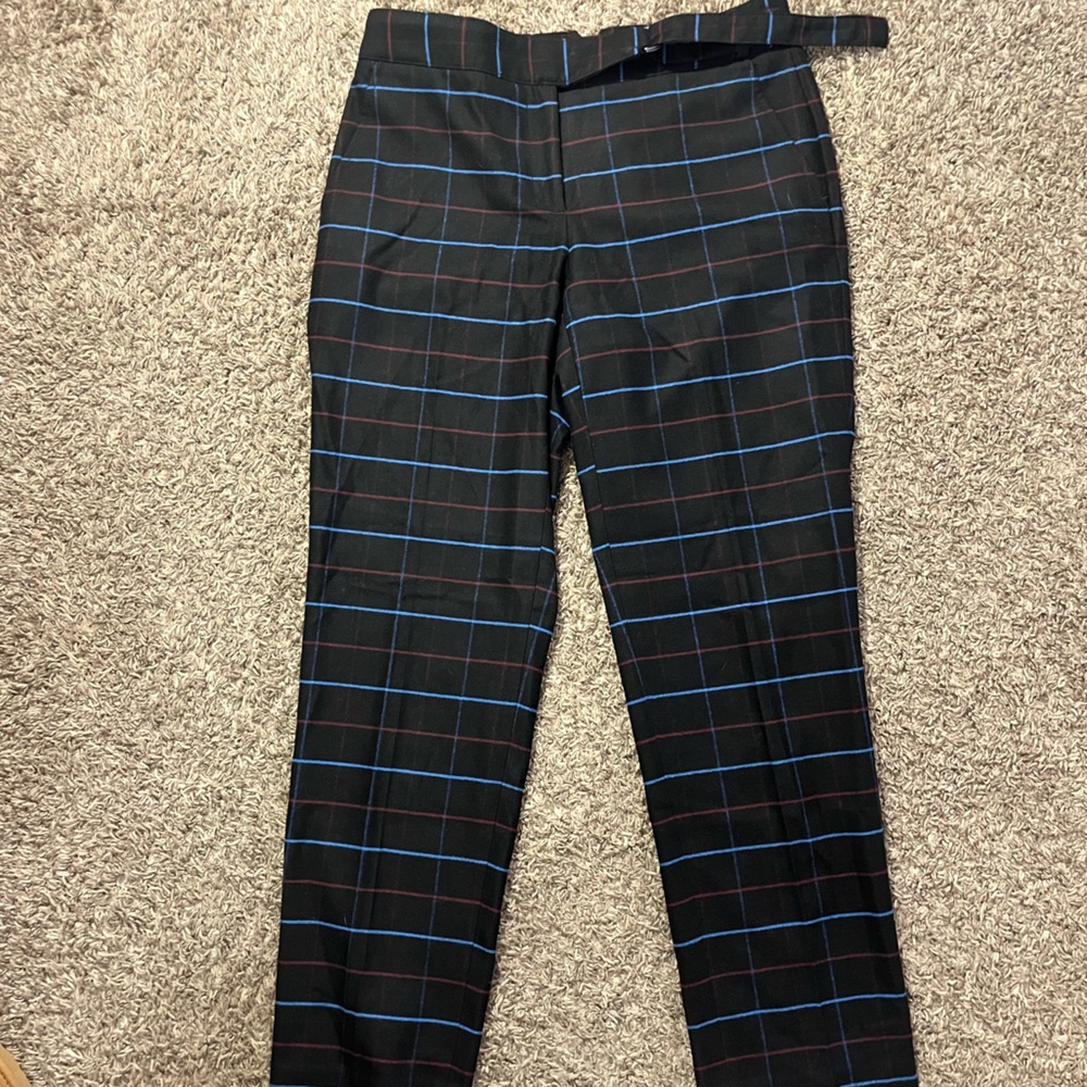Banana Republic Black and Blue Plaid Women’s Pants